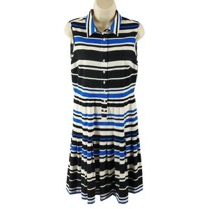 Calvin Klein bold striped shirt dress